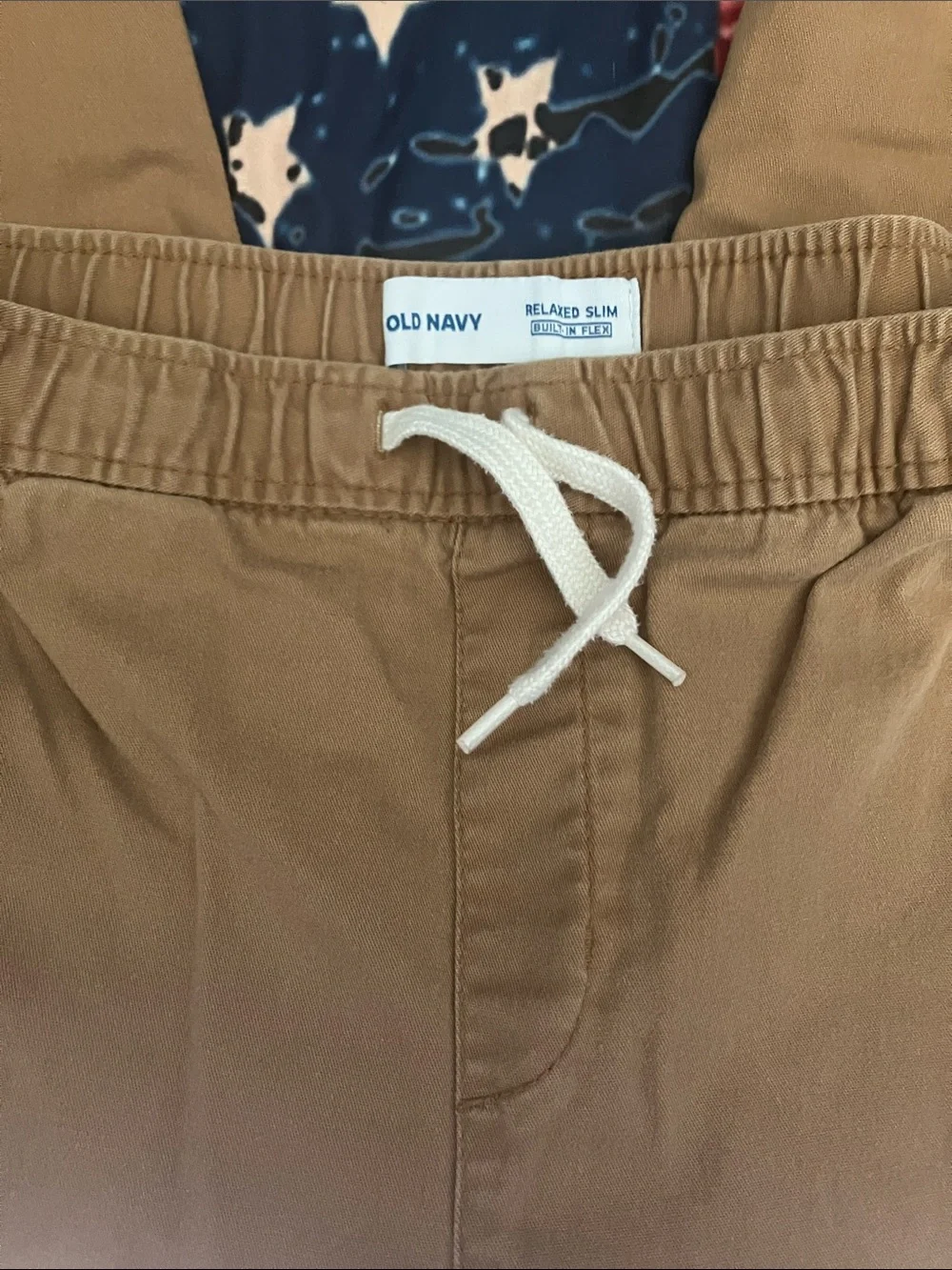 Old Navy Kids Tan Drawstring Chinos